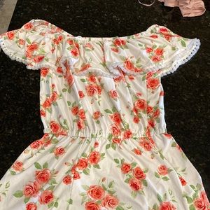 White with white roses never worn smoke free home!